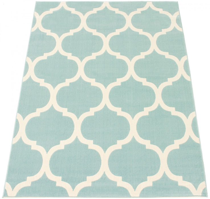 Aliya Aqua 5'3\" x 7'7\" Area Rug