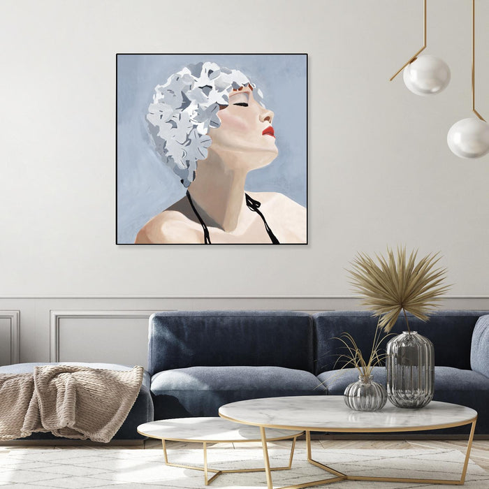 \"Getting My Tan On\" Canvas Framed Black 20x20 Wall Art