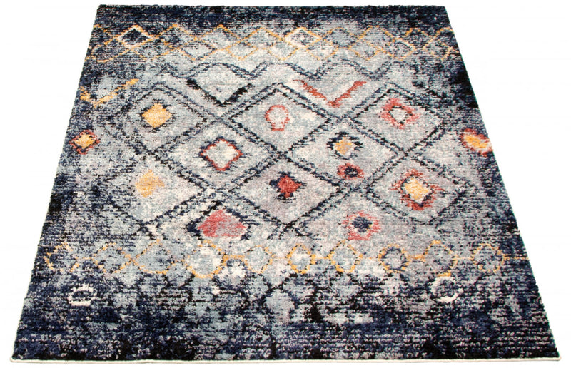 Makondo Classic Blue Area Rug - 6'7\" x 9'6\"