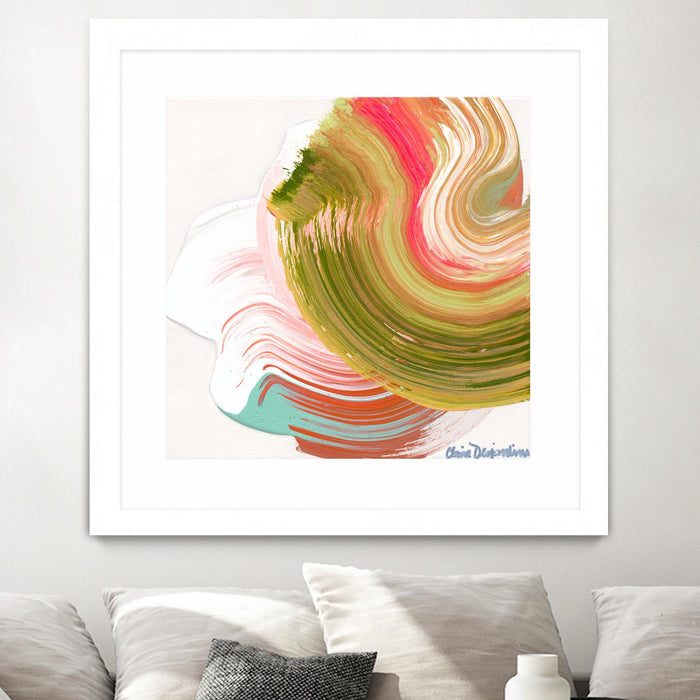 \"Night On The Town\" Matted and Framed White 30x30 Wall Art