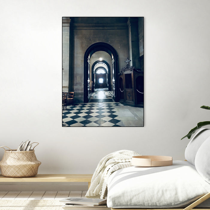 \"Confessional\" Canvas Framed Black 30x40 Wall Art