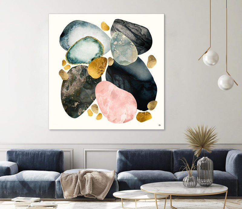 \"Pebble Abstract\" Giant Art 54x54 Wall Art