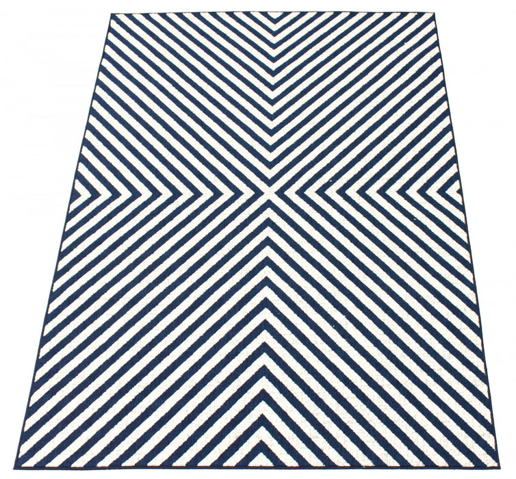 Dodie Blue-Ivory 3'11\" x 5'7\" Area Rug
