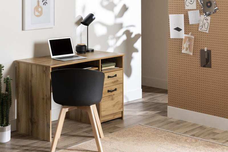 Tassio Desk with Keyboard Tray - Nordik Oak 