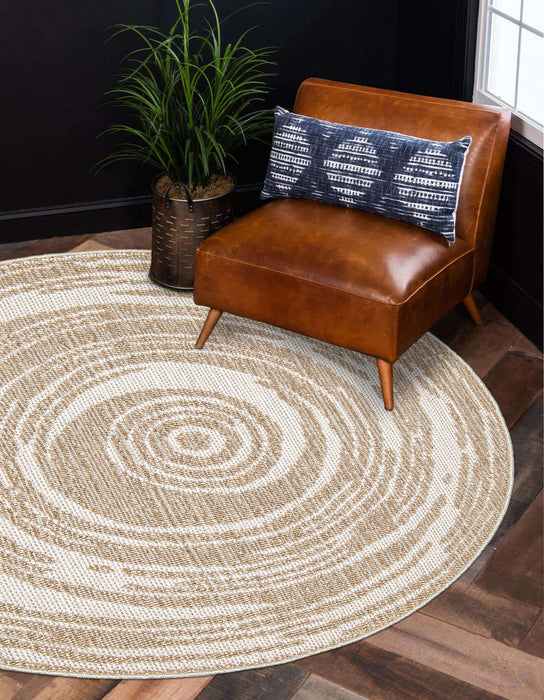 Ping Taupe Area Rug - 8'0\" x 8'0\"