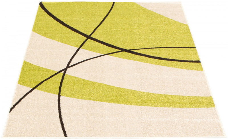 Carson Cream-Green Area Rug - 7'10\" x 10'2\"