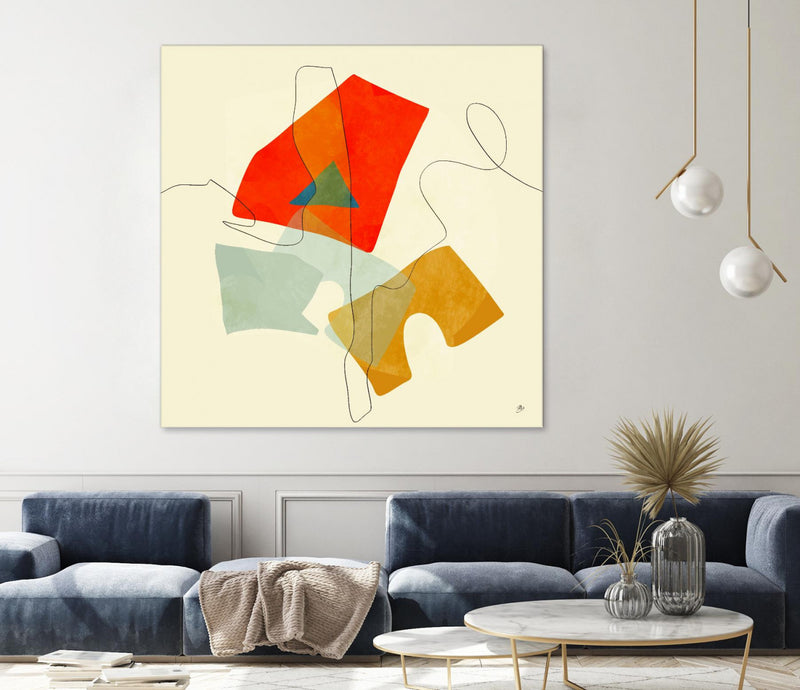 \"Mid Century Geometric\" Giant Art 54x54 Wall Art