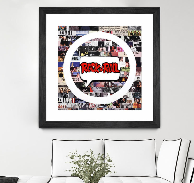 \"Its Here To Stay\" Matted and Framed Black 36x36 Wall Art