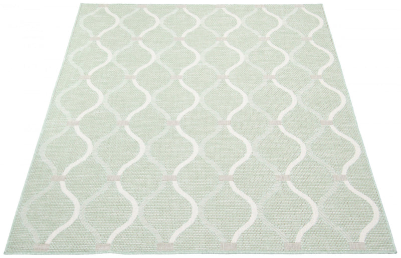 Neisha Abstract Mint Rug 5'3\" X 7'3\" Area Rug