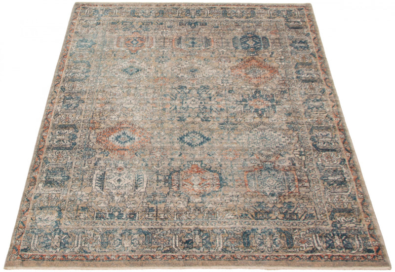 Bolivar Yalameh Blue -Grey Area Rug - 5'3\" x 7'6\"