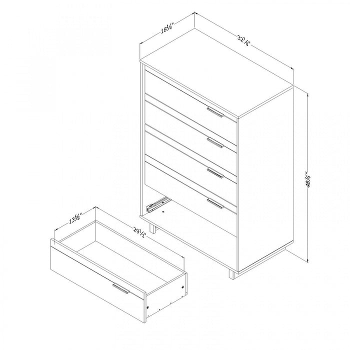 Fynn 5-Drawer Chest - Winter Oak