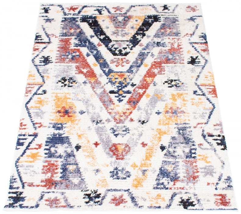 Paloma Quashqai White Area Rug - 8'0\" x 10'0\"