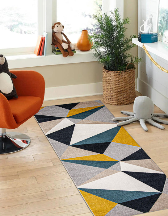 Gemma Multi-Colour Machine Washable Area Rug - 2'6\" x 8'0\"
