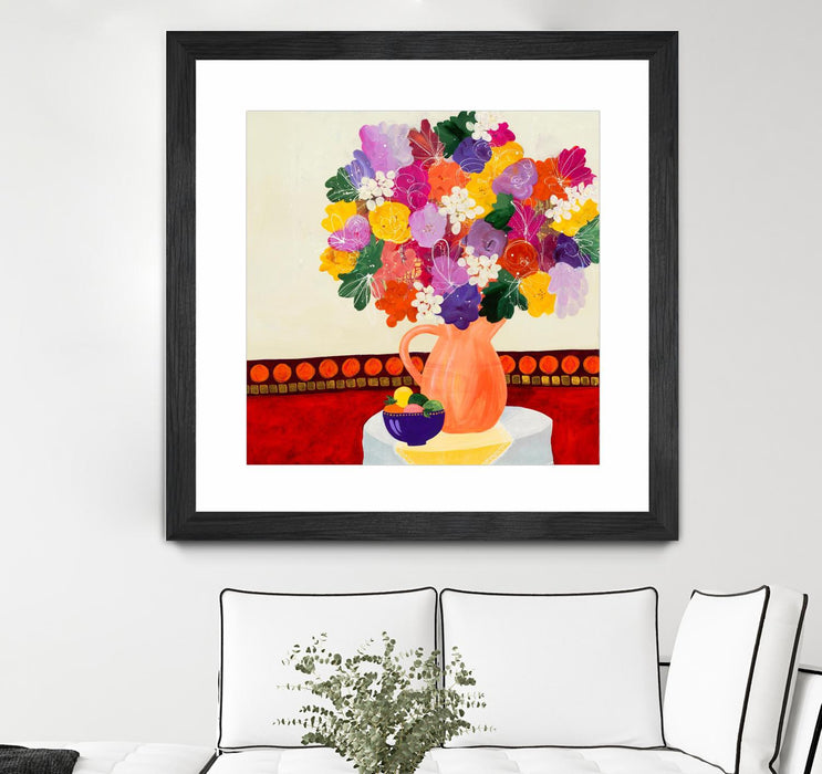 \"Taking In The Love\" Matted and Framed Black 30x30 Wall Art