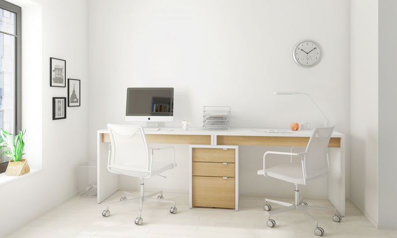 Nordika Chrono Filing Cabinet - White/Natural Maple