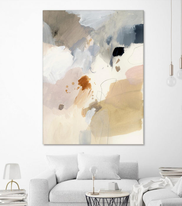 \"Neutral Scrawl I\" Giant Art 72x54 Wall Art