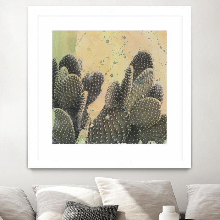 \"Desert Dreams Ii\" Matted and Framed White 36x36 Wall Art