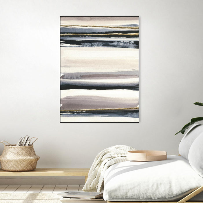 \"Gilded Grey Iii\" Canvas Framed Black 24x32 Wall Art