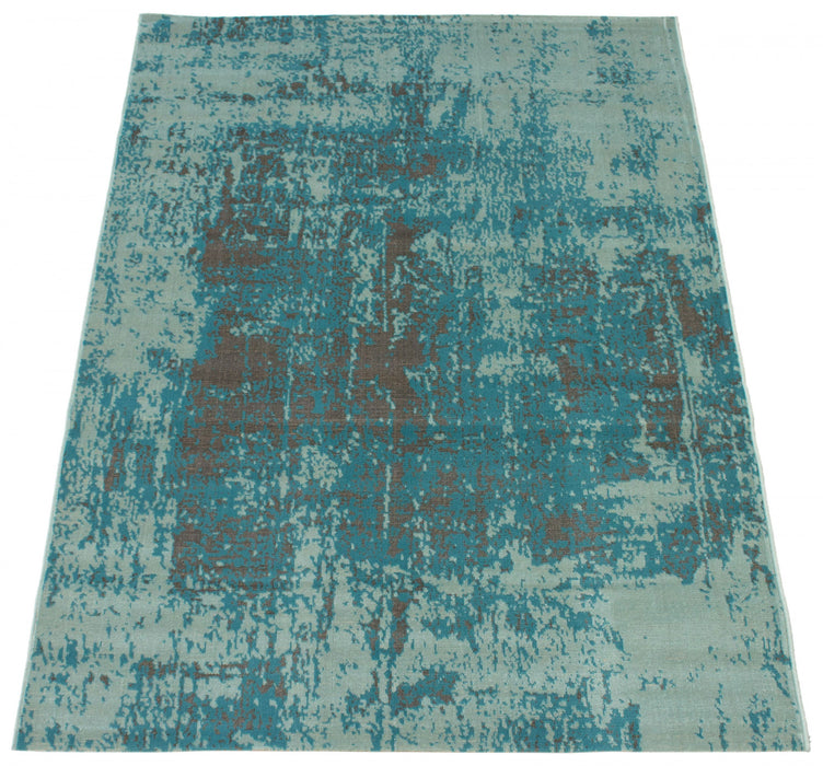 Mariam Aqua 6'7\" x 9'6\" Area Rug