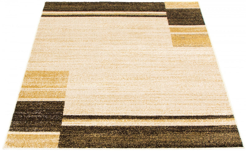 Aya Ivory-Brown Area Rug - 3'11\" x 5'7\"