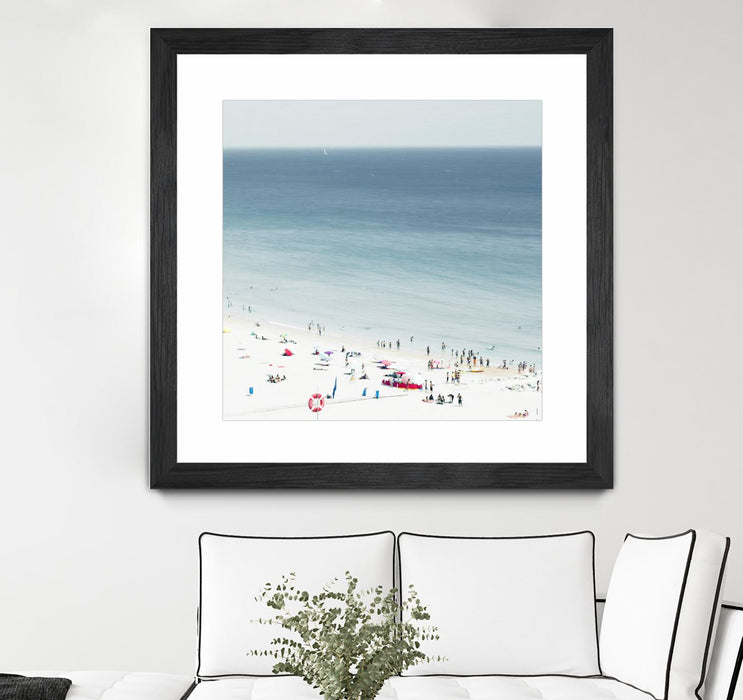 \"Sesimbra Ii\" Matted and Framed Black 36x36 Wall Art