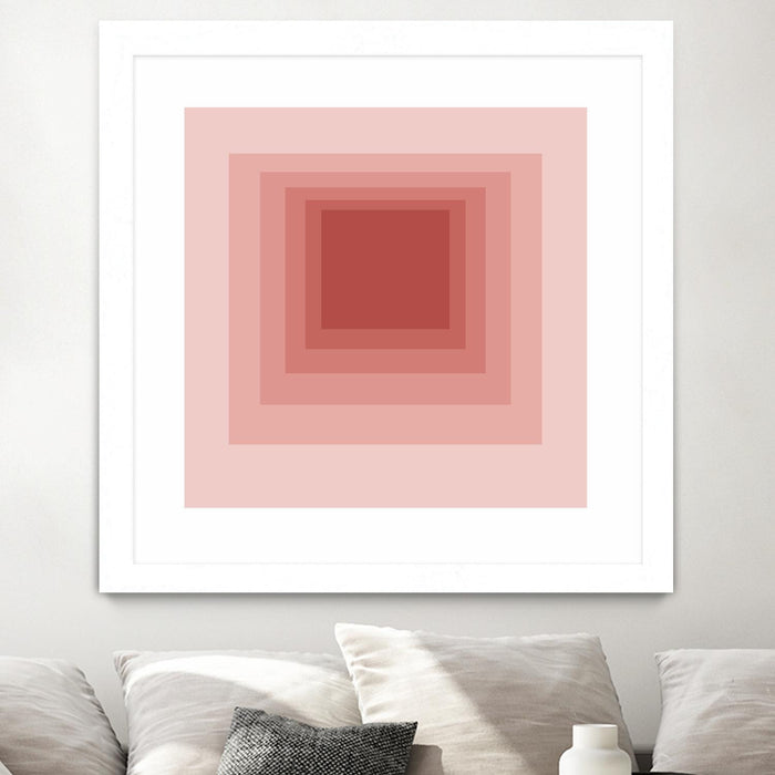 \"After Josef O\" Matted and Framed White 36x36 Wall Art