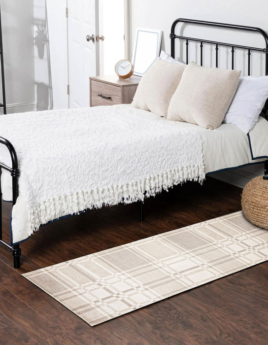 Roma Ivory Machine Washable Area Rug - 2'6\" x 8'0\"