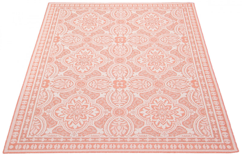 Neisha Traditional Coral Rug 6'7\" X 9'6\" Area Rug