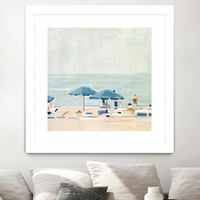 \"If It's The Beaches I\" Matted and Framed White 36x36 Wall Art