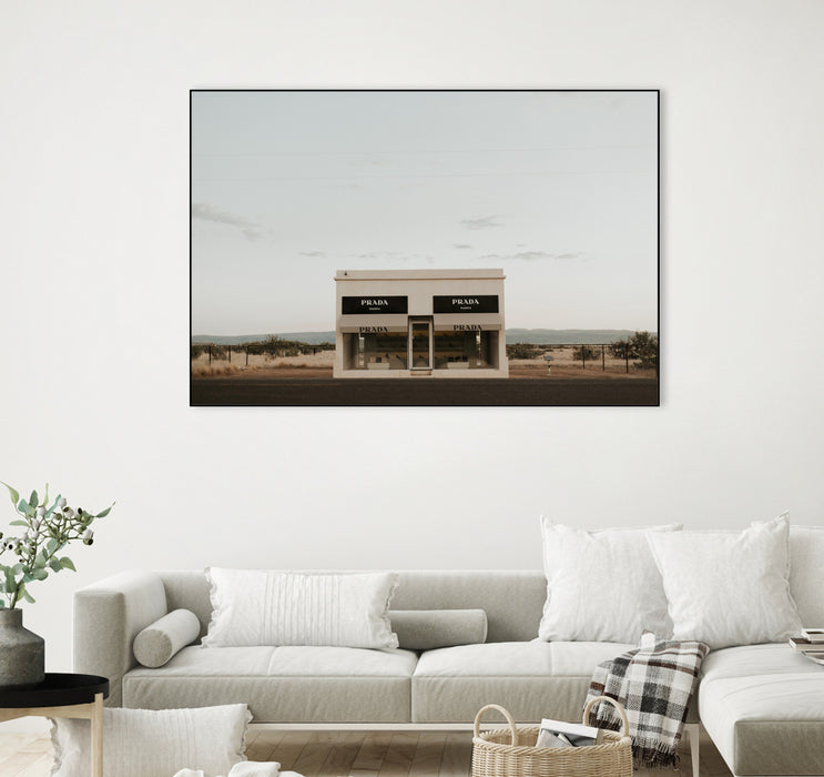 \"Marfa\" Canvas Framed Black 36x24 Wall Art