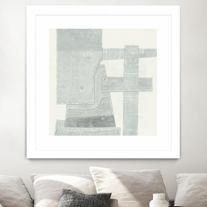 \"Orien\" Matted and Framed White 36x36 Wall Art