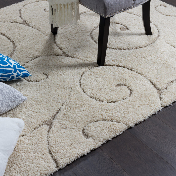 Oakville Cream Flora 3x5 Area Rug
