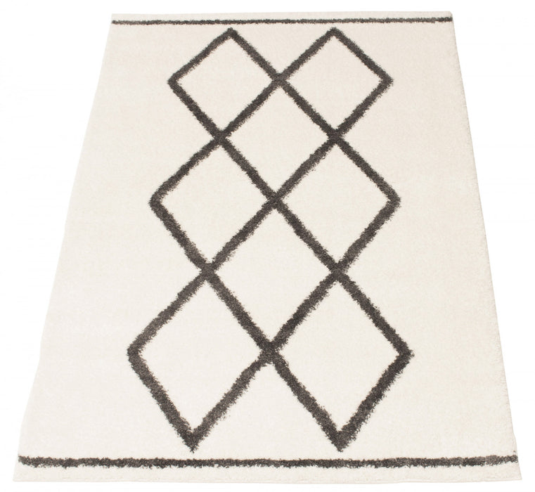 Sophia Ivory Shag 3'11\" x 6'0\" Area Rug
