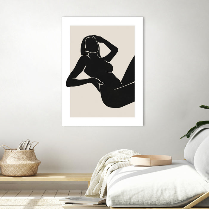 \"Untitled\" Canvas Framed Black 24x32 Wall Art