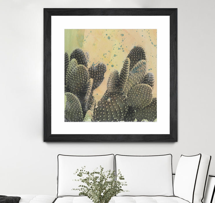 \"Desert Dreams Ii\" Matted and Framed Black 36x36 Wall Art