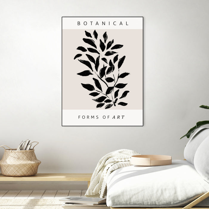 \"Forms Of Art\" Canvas Framed Black 18x24 Wall Art