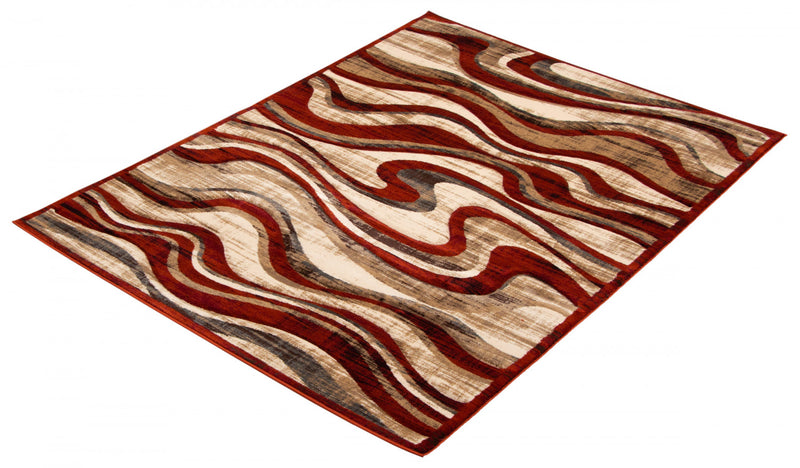 Allonah Red Area Rug - 5'3\" X 7'3\" 