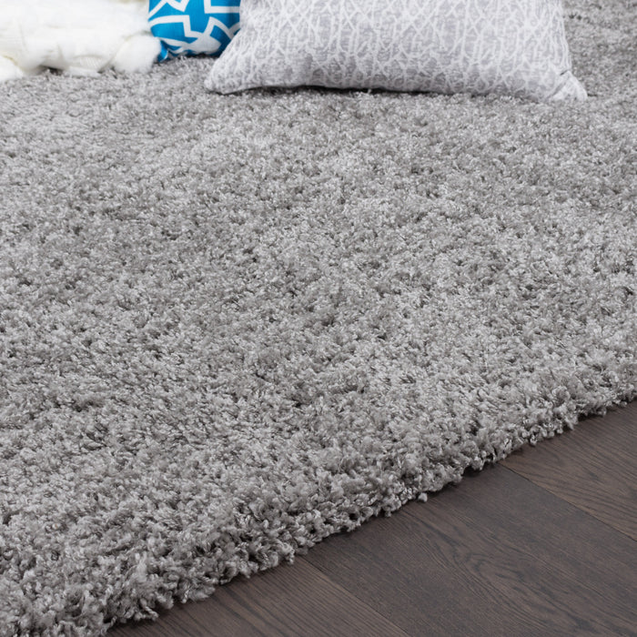 Victoria Light Grey Shag 3 x 5 Area Rug