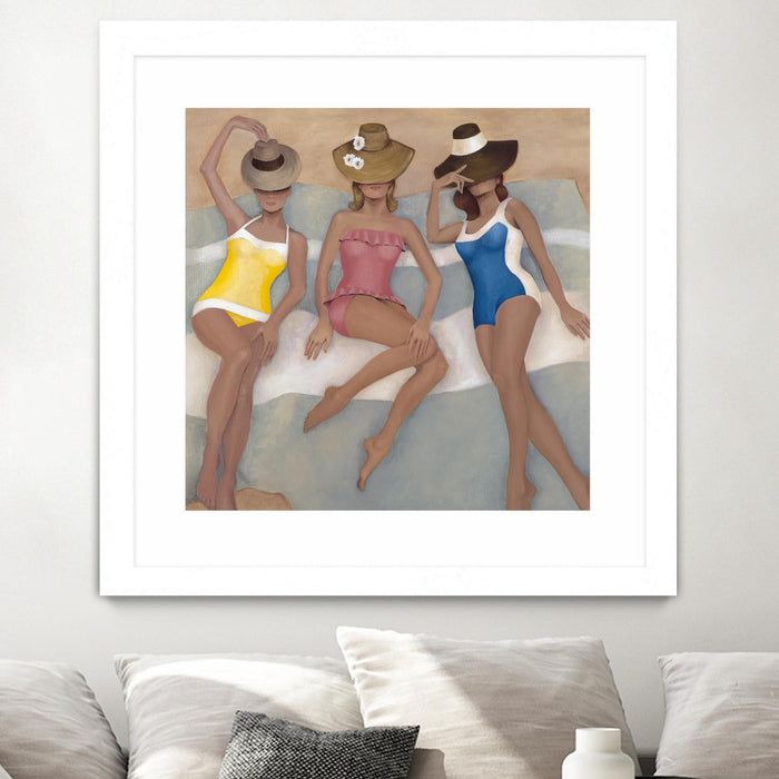 \"The Orange County Club.tif\" Matted and Framed White 36x36 Wall Art