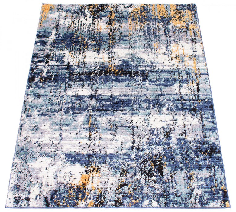 Paloma Marble Blue Area Rug - 6'7\" x 9'6\"