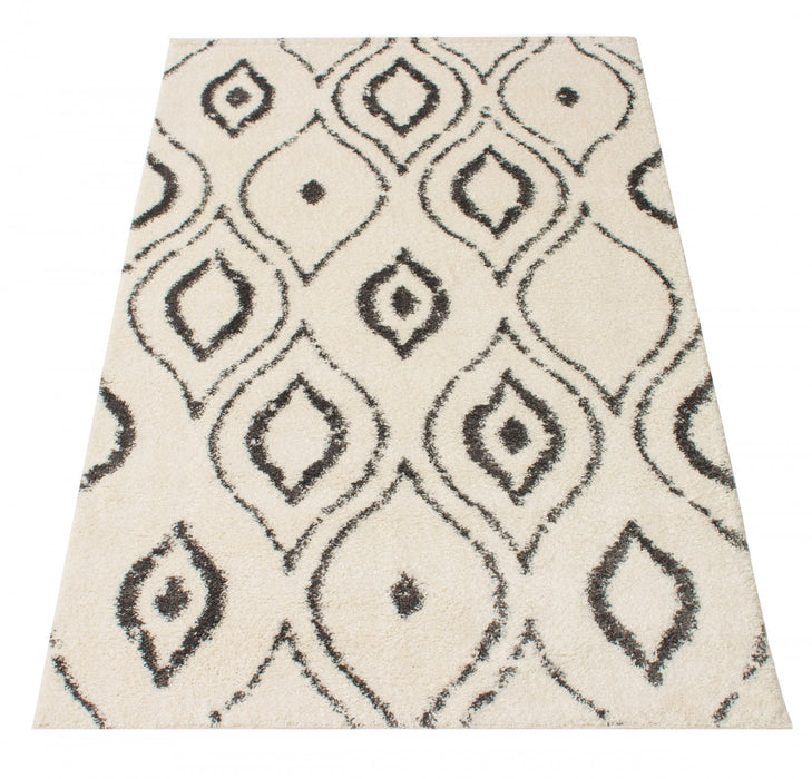 Gael Ivory Shag 3'11\" x 6'0\" Area Rug