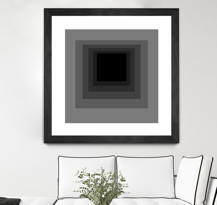 \"After Josef A\" Matted and Framed Black 30x30 Wall Art
