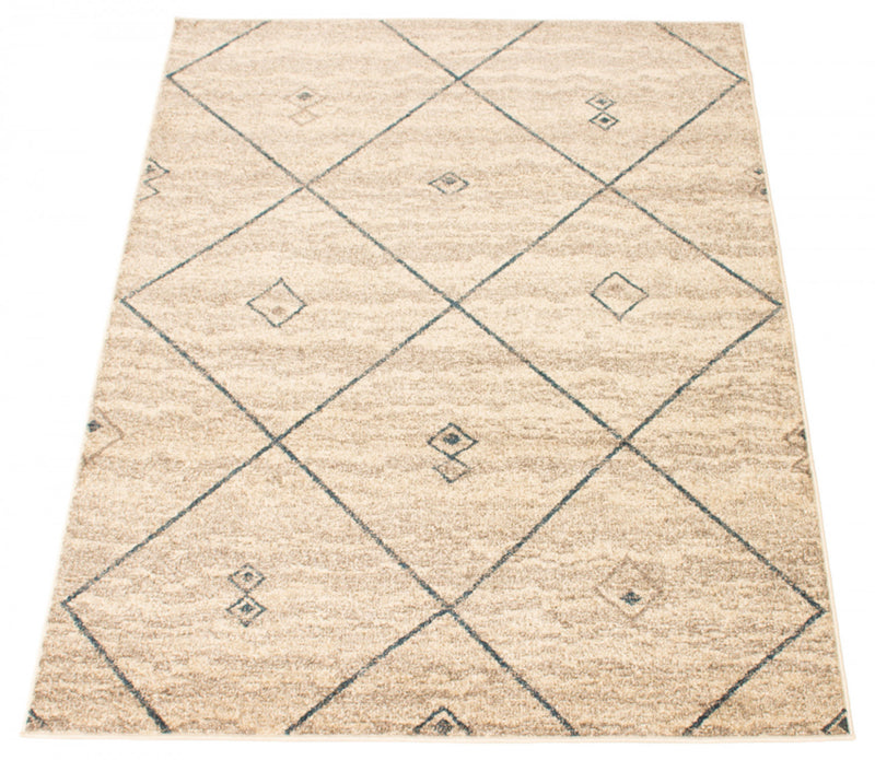 Grande Ivory/Blue 3'11\" X 5'7\" Area Rug
