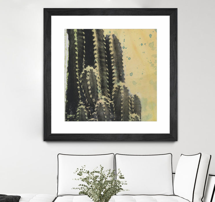 \"Desert Dreams Iv\" Matted and Framed Black 36x36 Wall Art