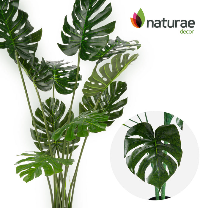 Artificial 47\" Monstera Indoor & Outdoor In Black Pot