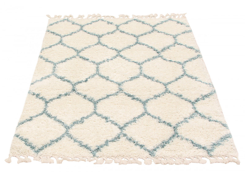Helma Trellis Cream Shag 6'7\" X 9'6\" Area Rug