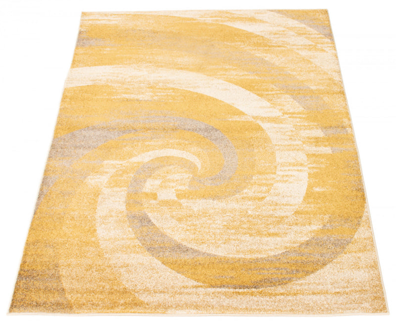 Korra Ivory / Gold 6'7\" x 9'6\" Area Rug