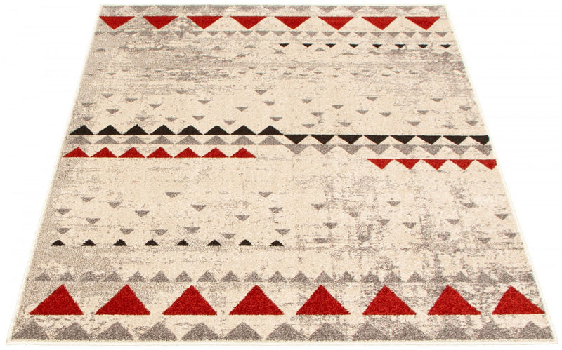 Raja Ivory-Red Area Rug - 5'3\" x 7'3\"