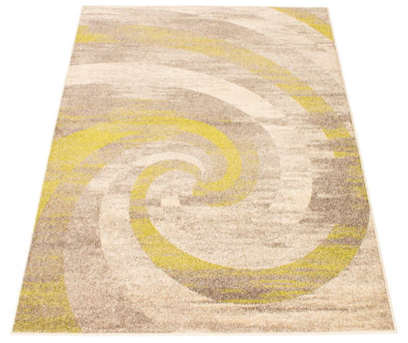 Korra Ivory / Green 3'11\" x 5'7\" Area Rug