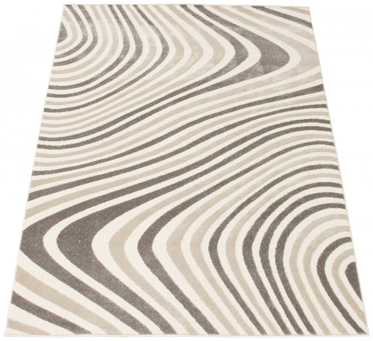 Nikkos Ivory 4'7\" x 6'7\" Area Rug